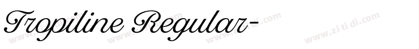 Tropiline Regular字体转换